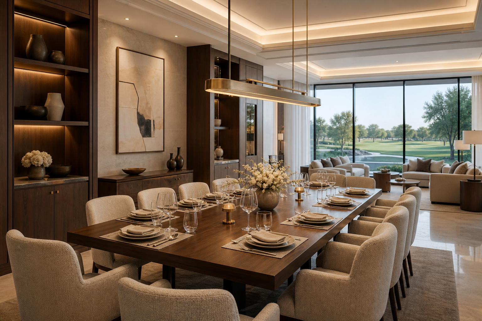 Golf-course villa interior in Jumeirah Golf Estates