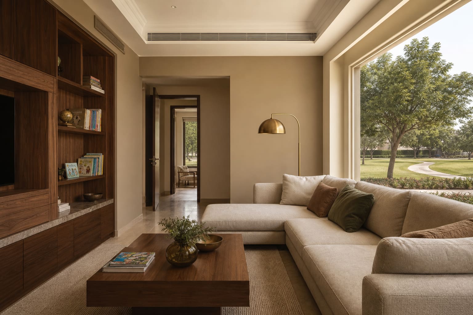 Family villa interior in Jumeirah Park by ZuriSpace